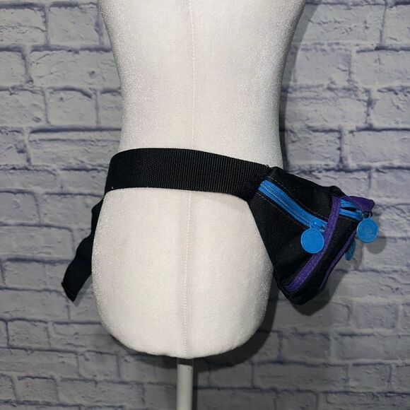 Vintage 80s 90’s Golds Gym Neon Canvas Fanny Waist Pack Bag Athletic Rare - Picture 4 of 15